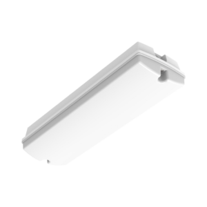 Noodverlichting wand-/plafondarmatuur wit 3W met melkwitte afdekking
